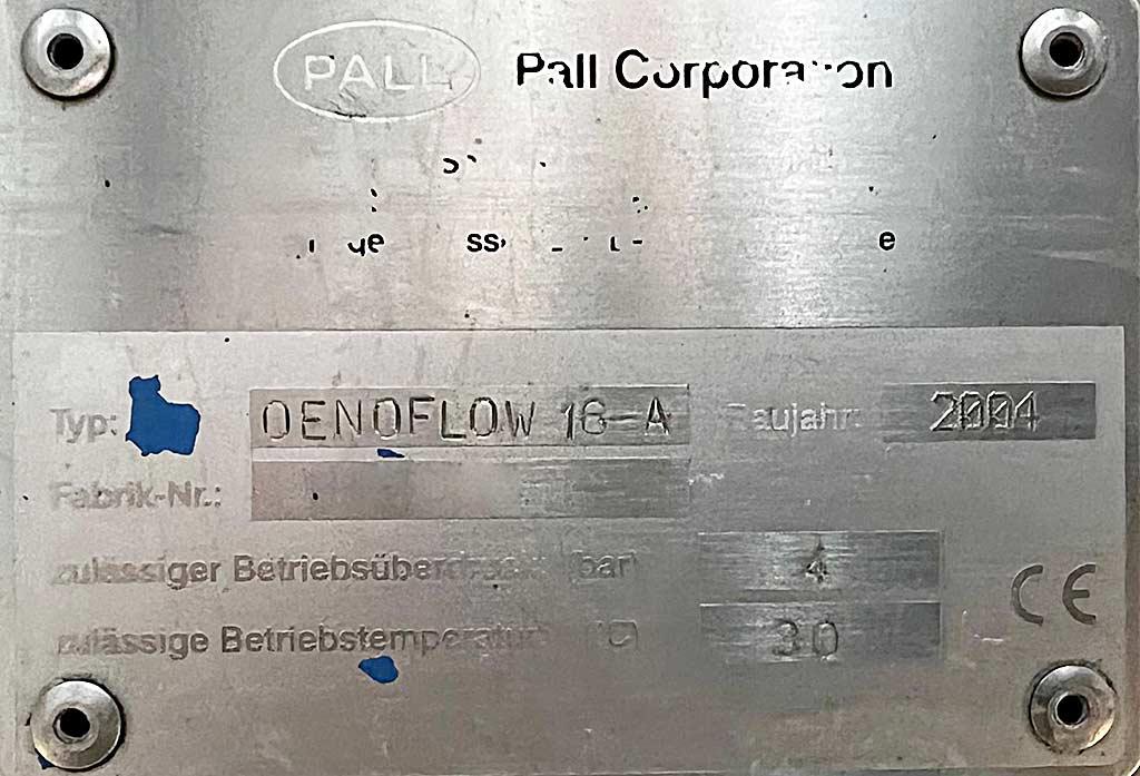 Wine Filtration System Pall Corporation Oenoflow 16-A - Thumbnail 5