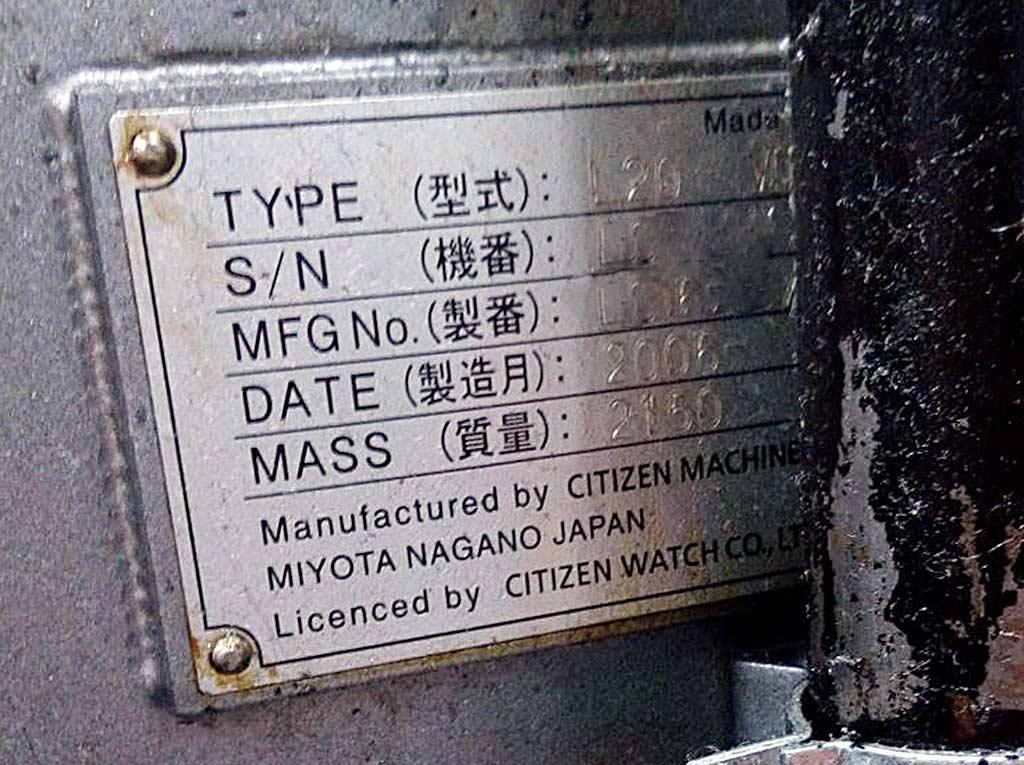 CNC Automatic Lathe Citizen L-720 VIII - Thumbnail 5