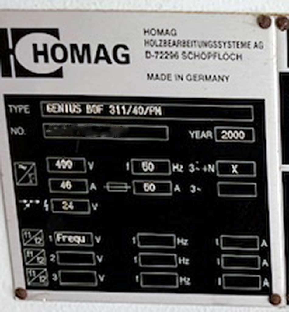 CNC Woodworking Machines Homag Genius BOF 311/40/PM - Thumbnail 6