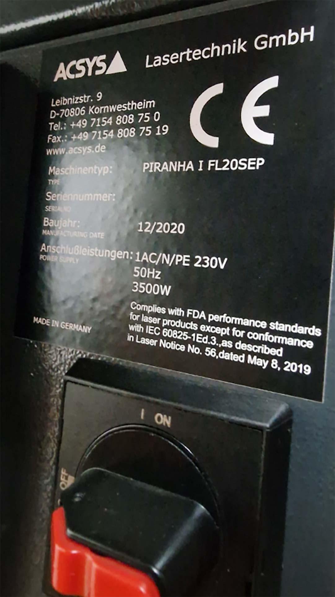 Laser Marking and Engraving Machine Acsys PIRANHA I FL20SEP - Thumbnail 7