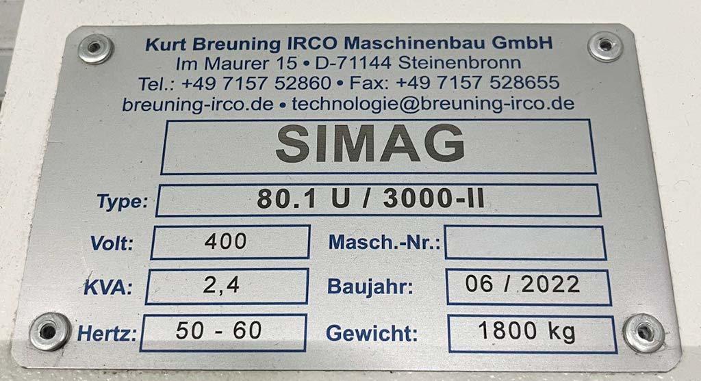 Bar Loader Kurt Breuning Irco SIMAG 80.1 U/3000-II - Thumbnail 6