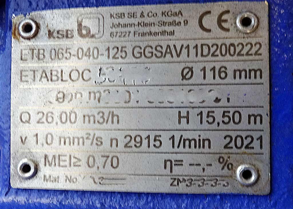 Pump Allweiler/ksb NIT50-200U5 AW/Etabloc - Thumbnail 4
