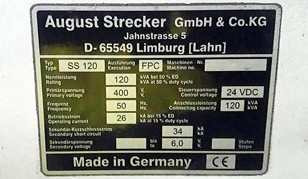 Butt Welding Machine Strecker SS 120 FPC - Thumbnail 7