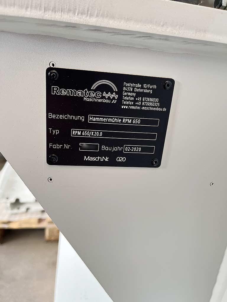 Hammer Mill Rematec RPM 650/K20.0 - Thumbnail 8