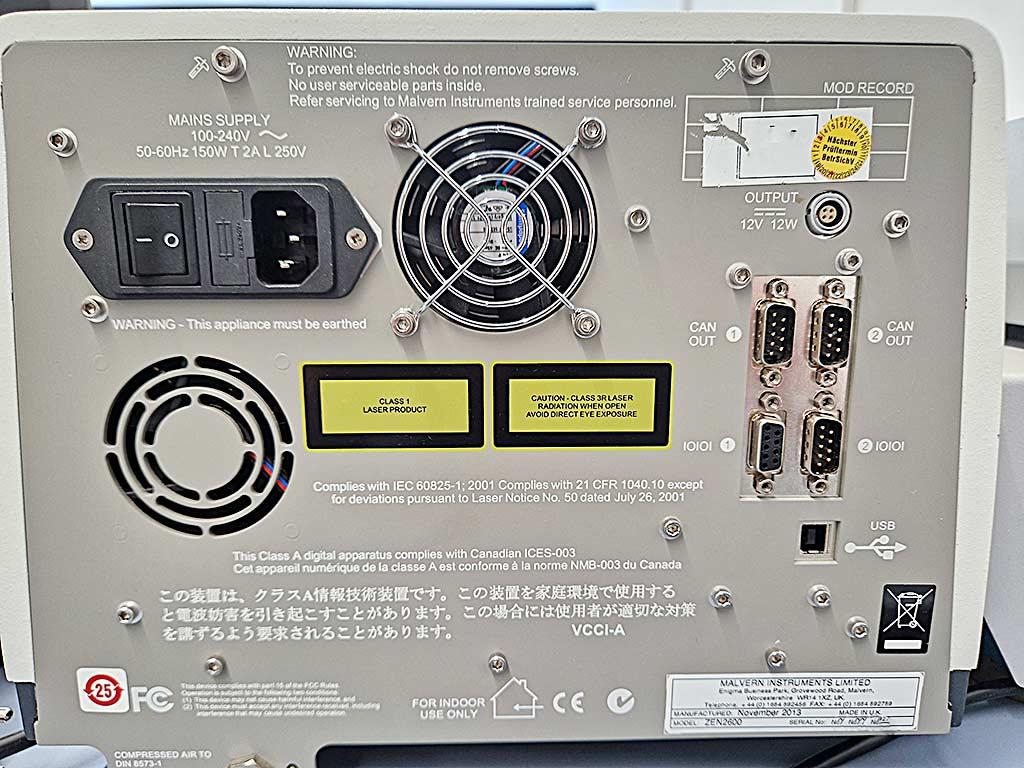 Particle Size and Zeta Potential Analyzer Malvern ZEN 2600 - Thumbnail 6