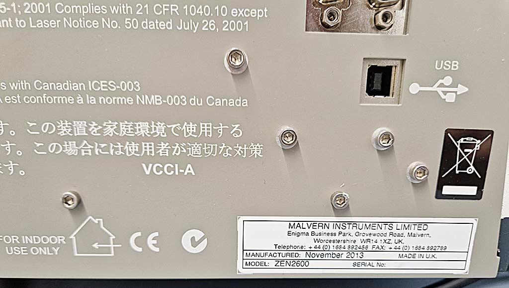 Particle Size and Zeta Potential Analyzer Malvern ZEN 2600 - Thumbnail 7