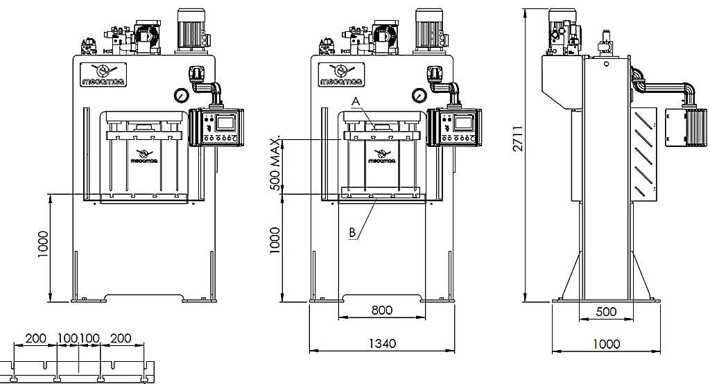 Hydraulic Press Mecamaq PDM 100 R - Image 1