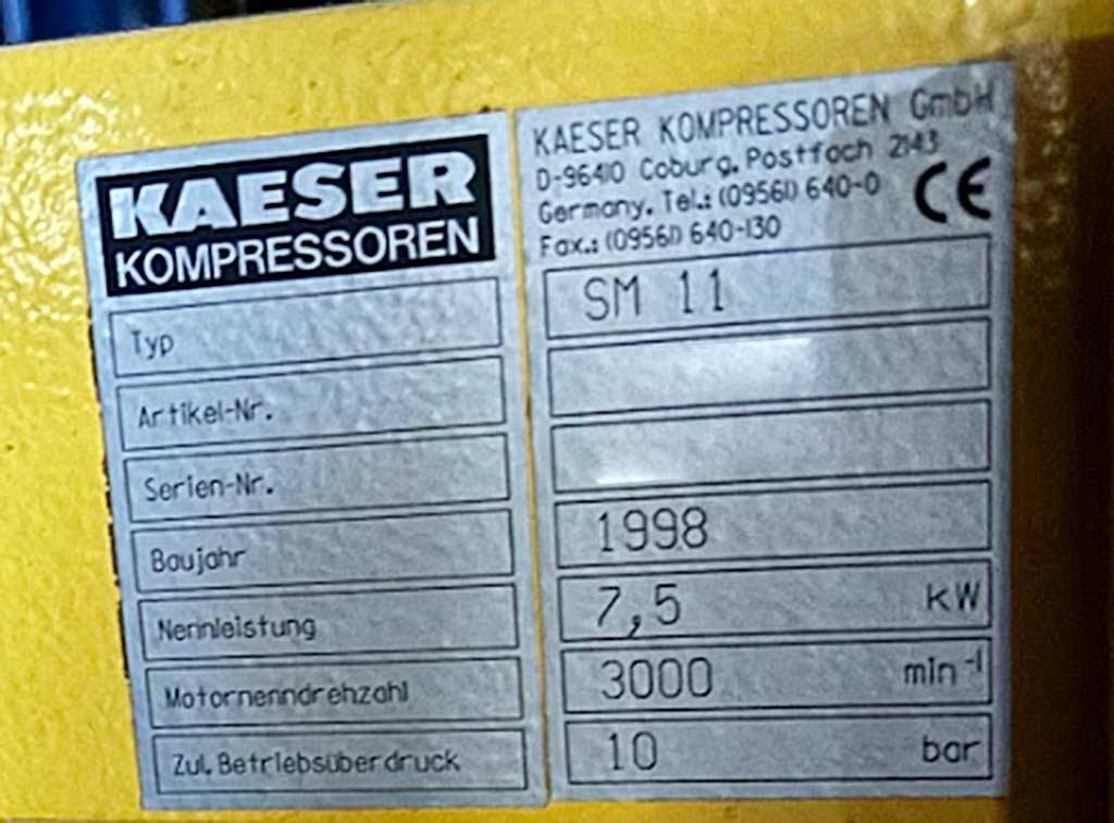 Compressor Kaeser SM11 - Thumbnail 2