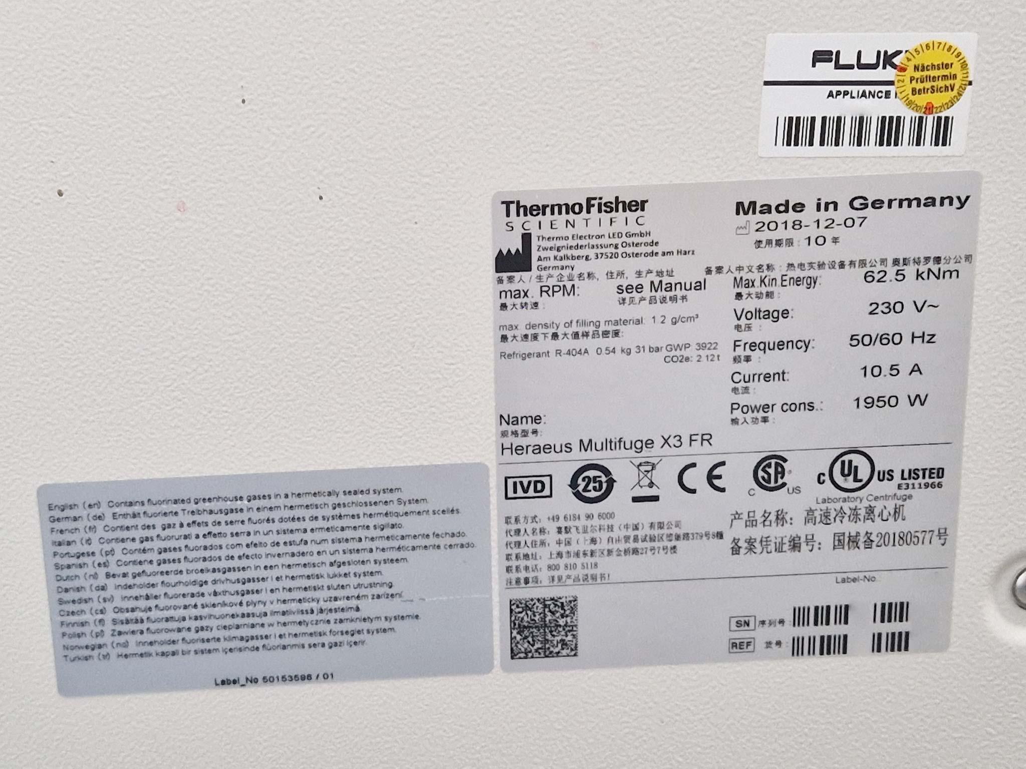 Centrifuge Thermofischer Scientific Multifuge X3 FR - Thumbnail 5