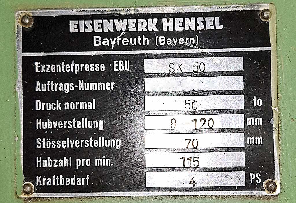 Eccentric Press Hensel SK 50 - Thumbnail 6