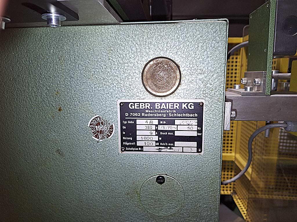 Hot Stamping Press Baier 4/B - Thumbnail 3