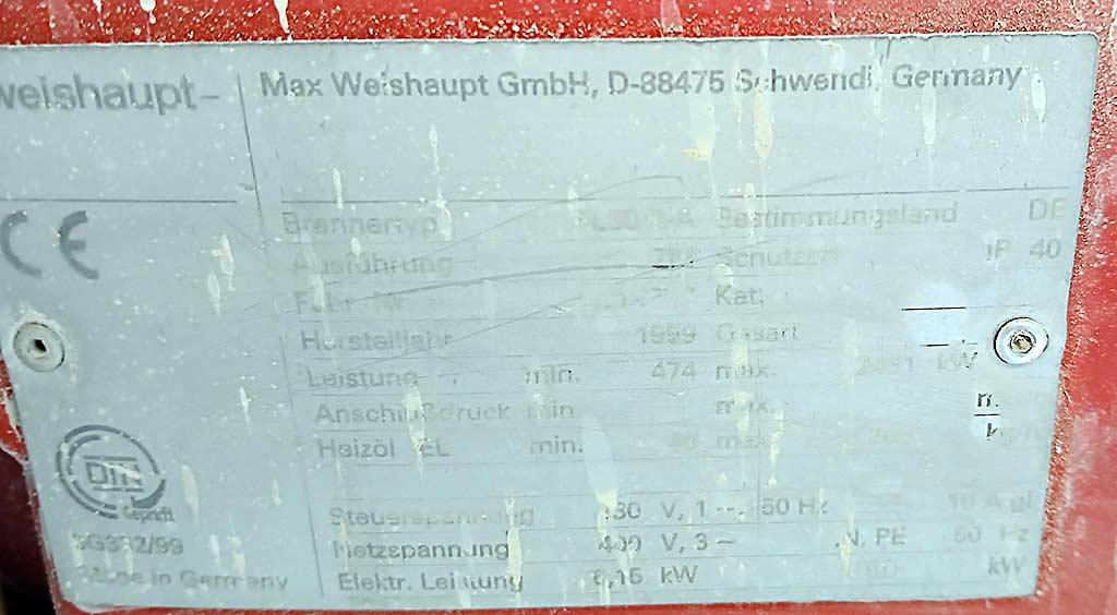Burner Weishaupt/seibold WC 500 - Thumbnail 3