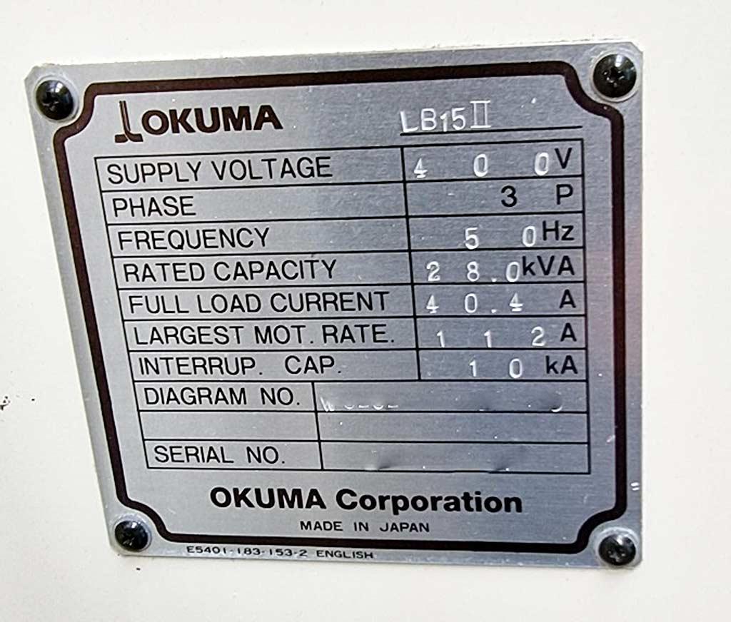 CNC Lathe Okuma LB 15/LB 15 M/LB 15 W - Thumbnail 3