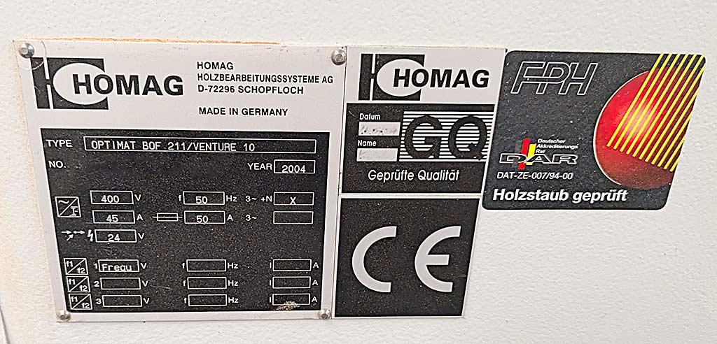 CNC Woodworking Machines Homag Optimat BOF 211/Venture 10 - Thumbnail 8