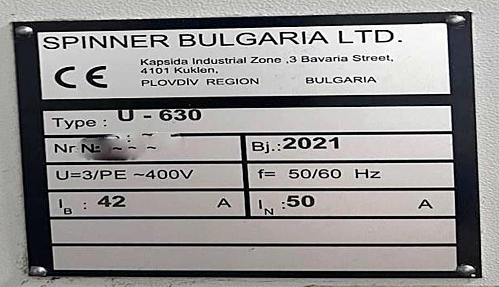 CNC Machining Center Spinner U-630 - Thumbnail 2