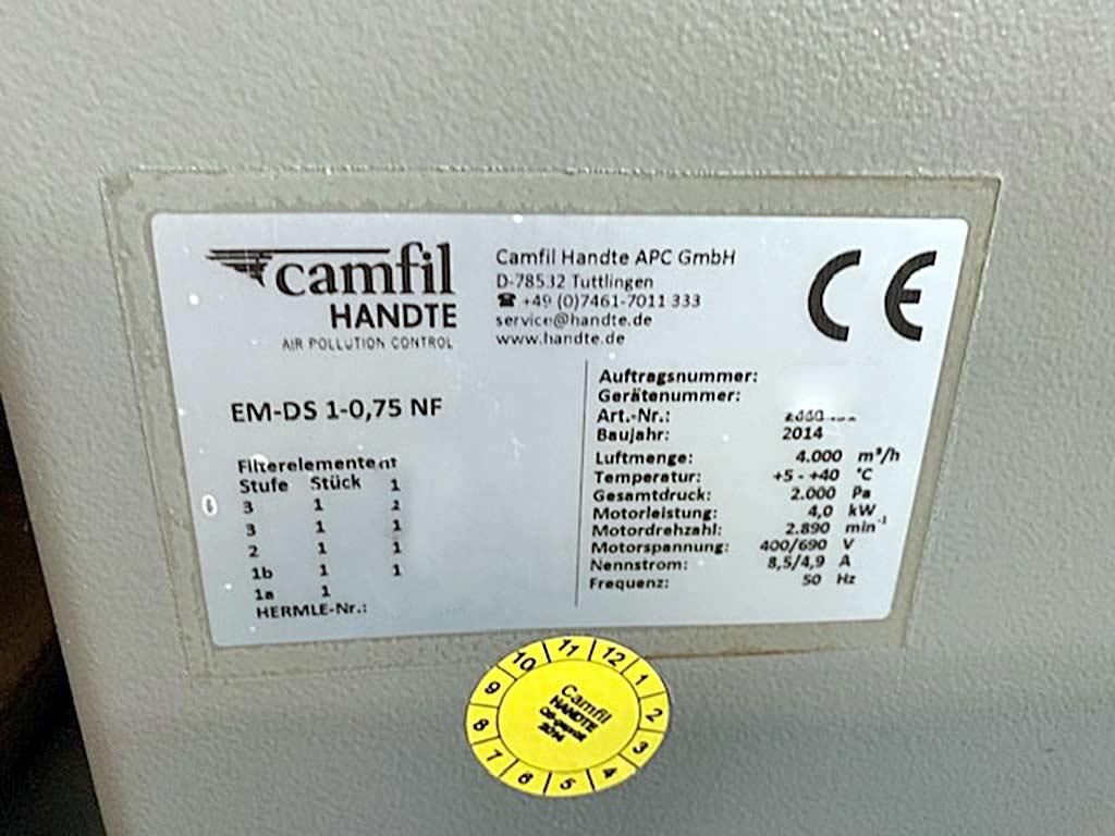 Emulsion Mist Extraction Camfil Handte Apc EM-DS 1-0,75 NF - Thumbnail 8