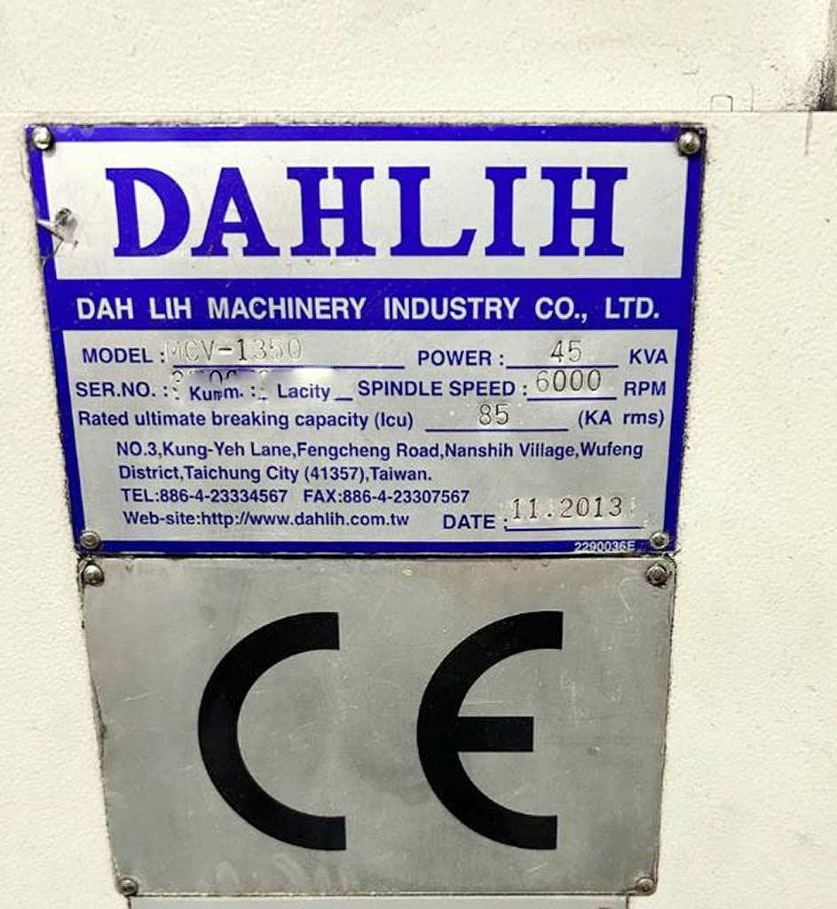 CNC Vertical Machining Center Dah Lih MVC-1350 - Thumbnail 8