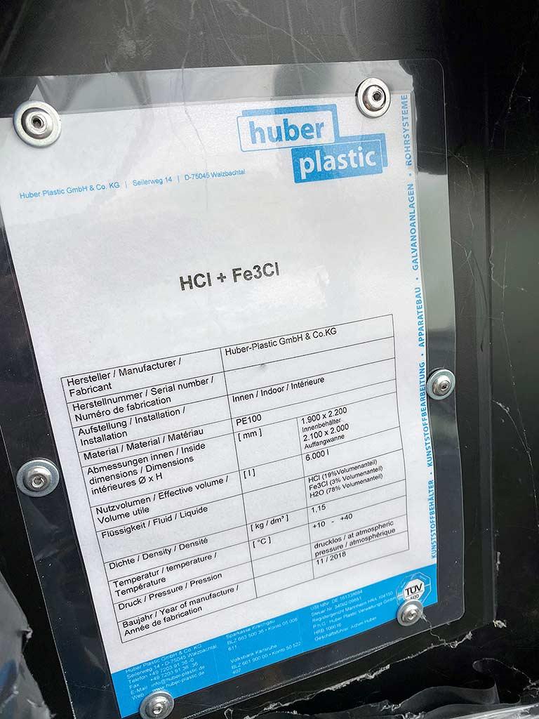 Plastic Container Huber Plastics PE100 - Thumbnail 2