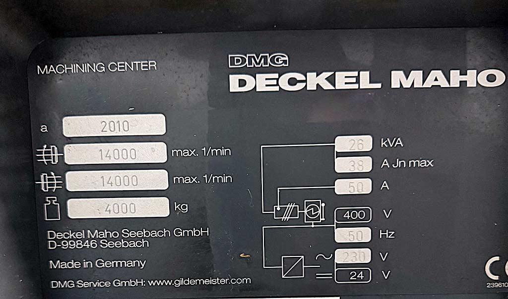 CNC 5-Axes Machining Center Deckel Maho DMU 50 - Thumbnail 8