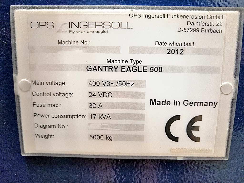 Spark Erosion Machine Ops-ingersoll Gantry Eagle 500 - Thumbnail 3