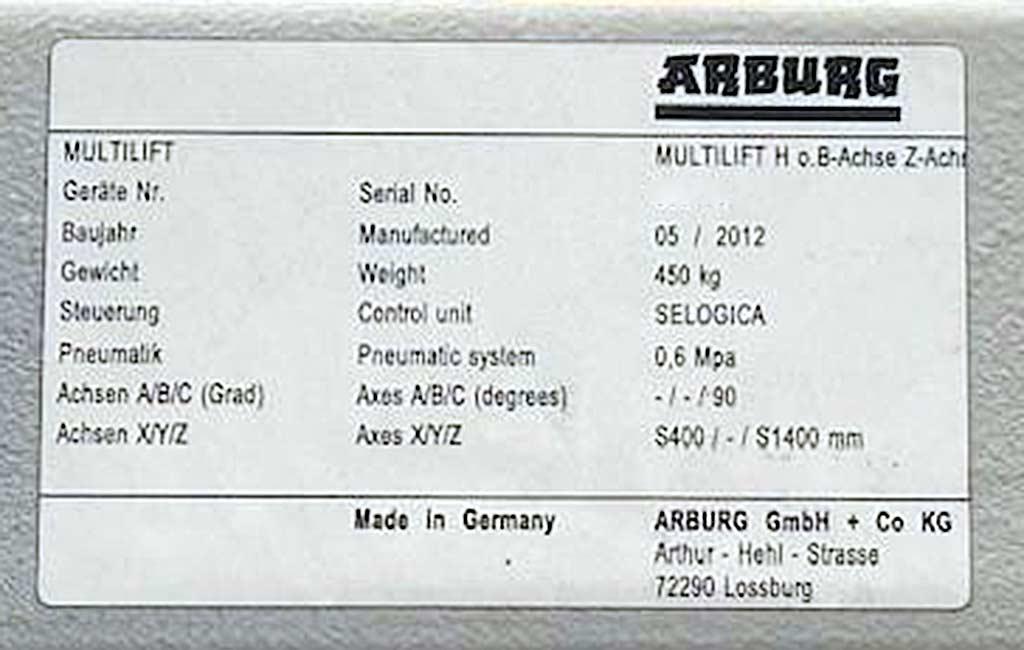 Injection Moulding Machine Arburg Allrounder 630S 2500-800 - Thumbnail 6