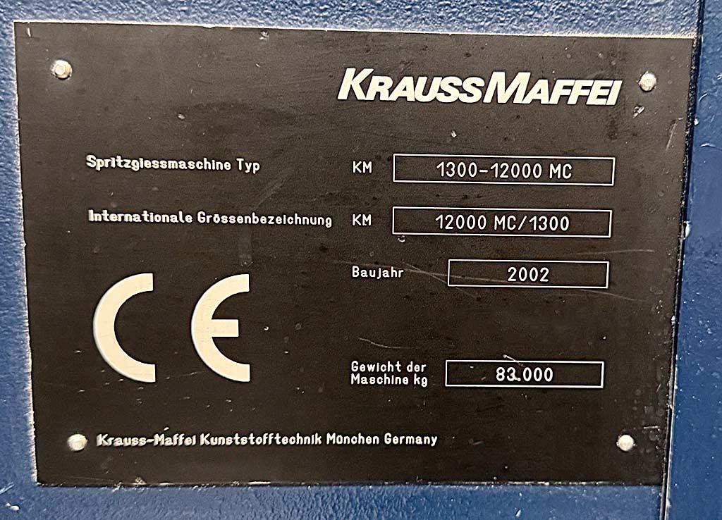 Injection Moulding Machine Krauss-maffei KM 1300-12000 MC - Thumbnail 7