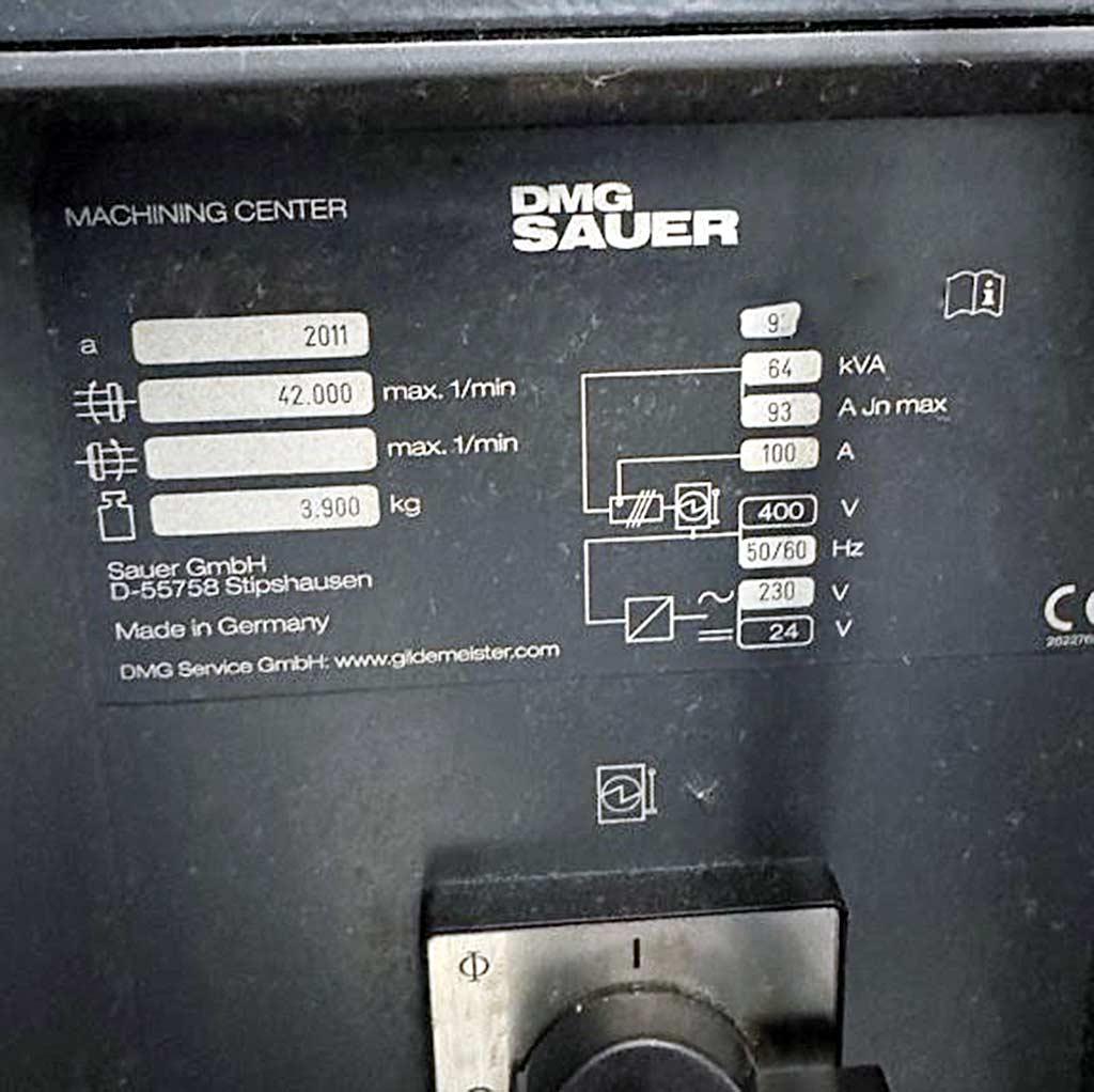 CNC 5-Axis Machining Centre Dmg Sauer Ultrasonic 20 - Thumbnail 8