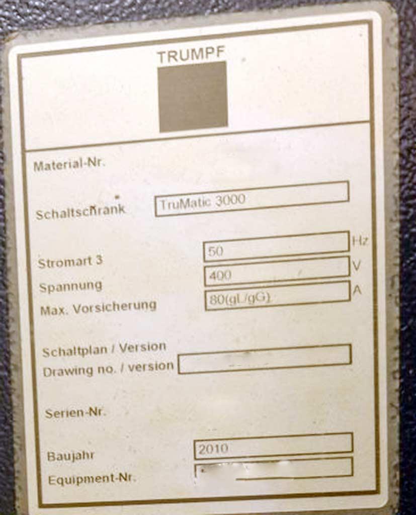 CNC Punch Laser Machine Trumpf TruMatic 3000 - Thumbnail 5