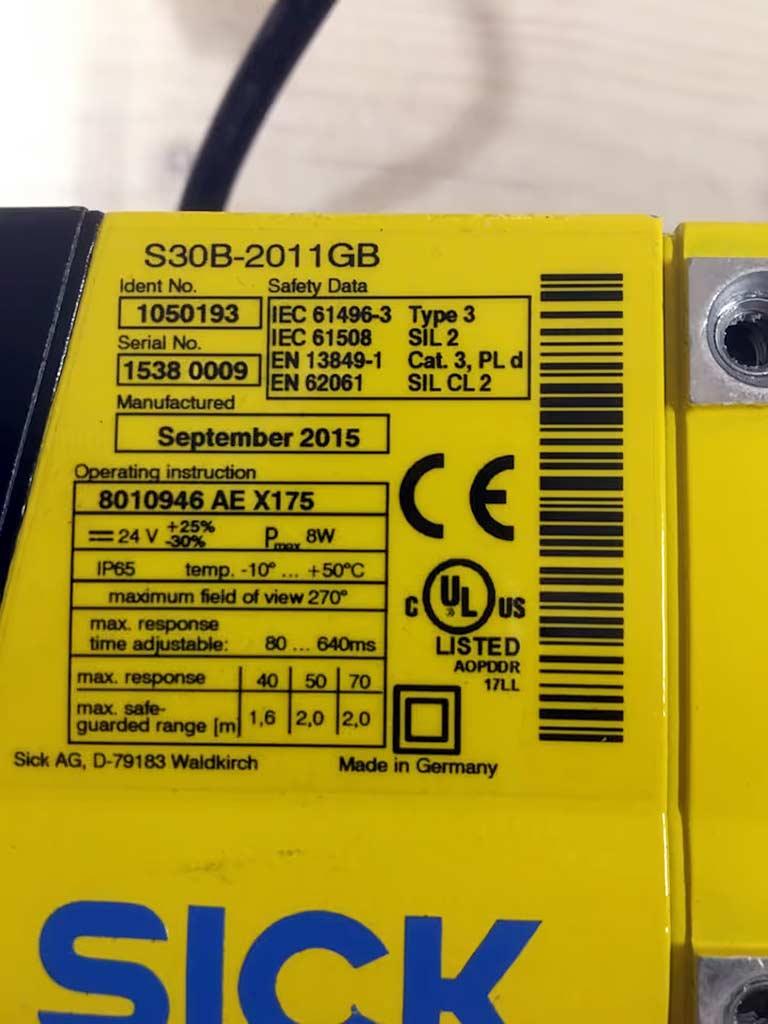 Safety Sensor Device Sick S30B-2011GB - Thumbnail 8