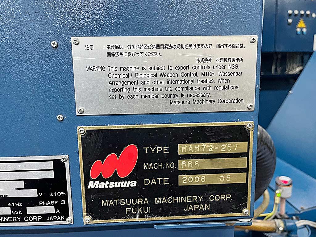 CNC Vertical Machining Center Matsuura MAM72-25V - Thumbnail 8