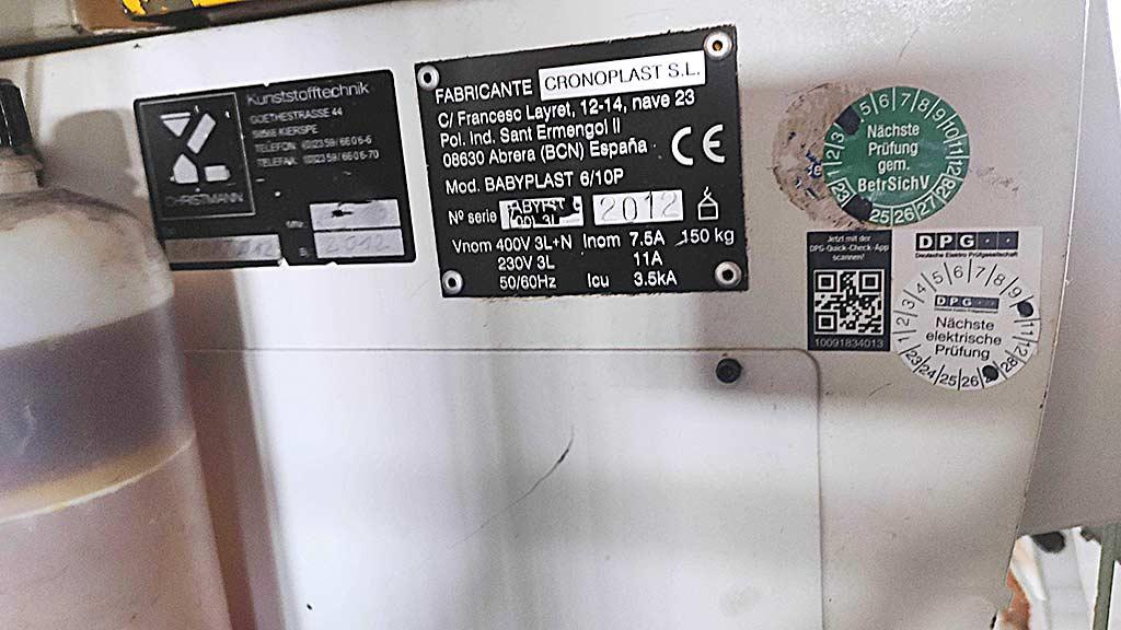 Injection Moulding Machine Cronoplast Babyplast 6/10P - Thumbnail 8