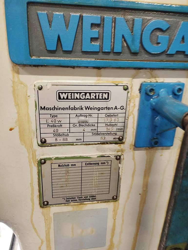 Single Column Eccentric Press Weingarten/mabu E 40w/3 TF - Thumbnail 4