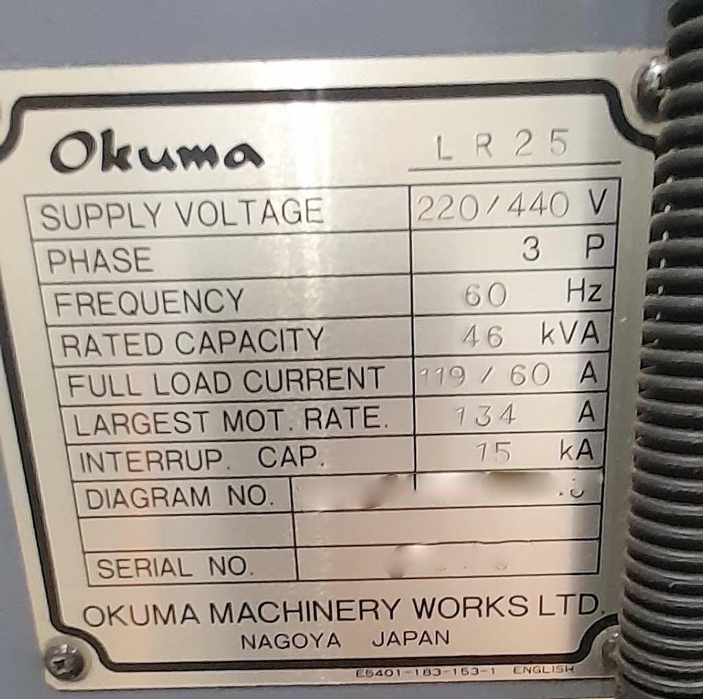 CNC Lathe Okuma LR 25 - Thumbnail 5