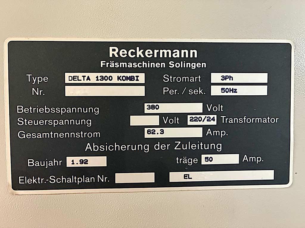CNC Milling Machine Reckermann Delta 1300 Kombi - Thumbnail 4