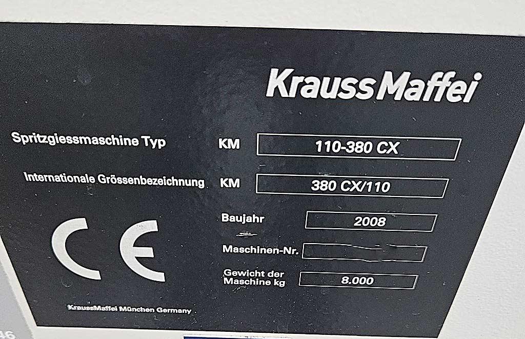 Injection Moulding Machine Krauss Maffei KM 110-380 CX - Thumbnail 5