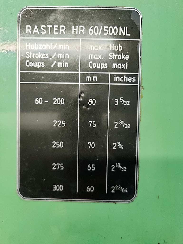Punching Line Raster/kemmerich/alba HR 60/500 NL - Thumbnail 6