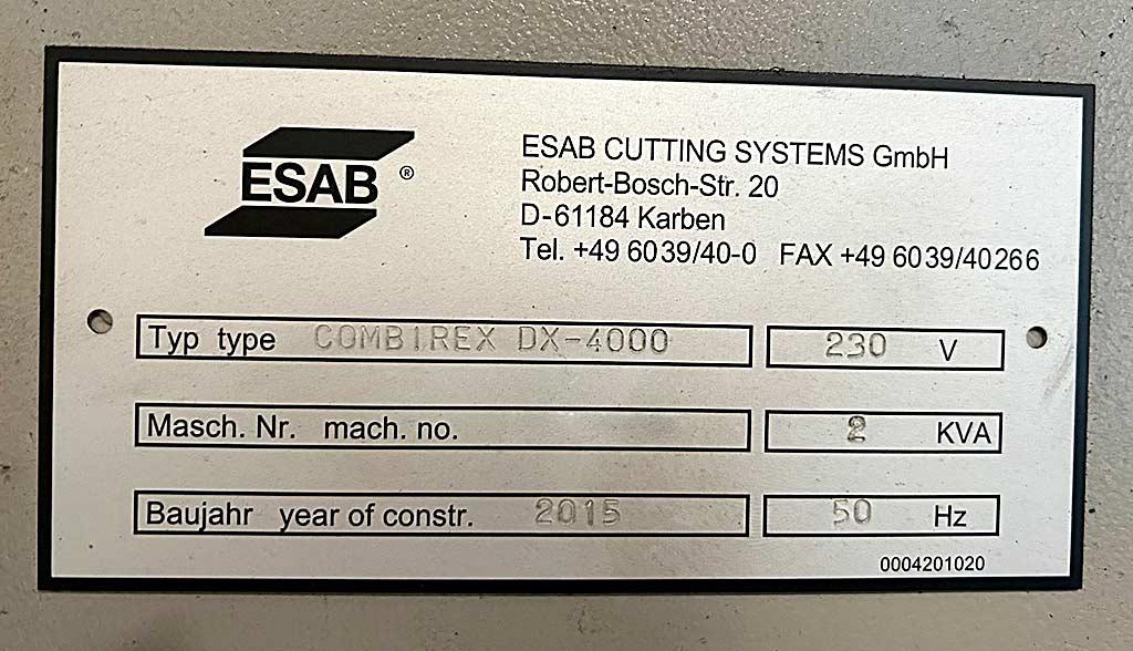 CNC Portal Flame-Cutting Machine Esab Combirex DX-4000 - Image 1