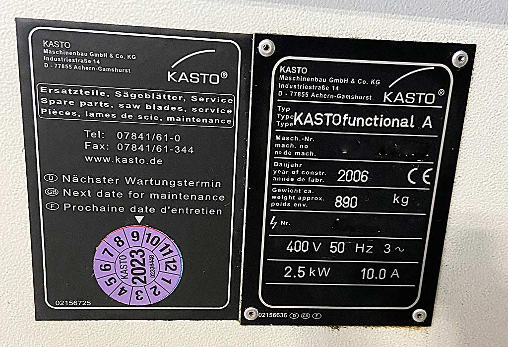 Band Saw Kasto Kastofunctional A - Thumbnail 5