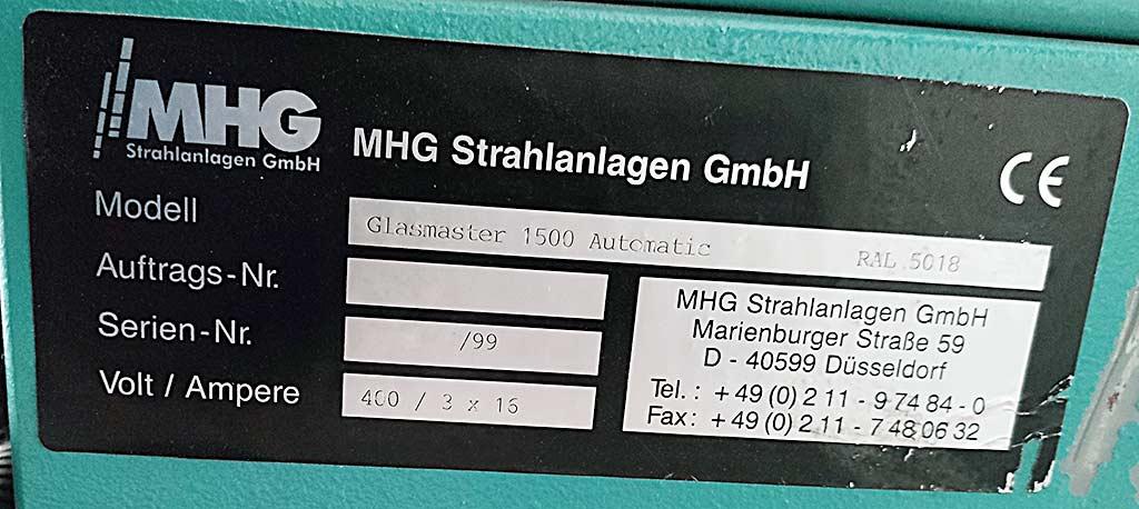 Sand Blasting System Mhg Glasmaster 1500 Automatic - Thumbnail 3