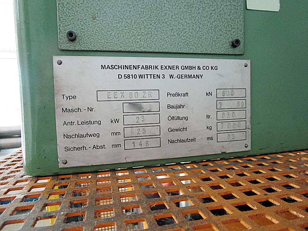 Hydraulic Press Exner EEX 80 ZR - Thumbnail 8