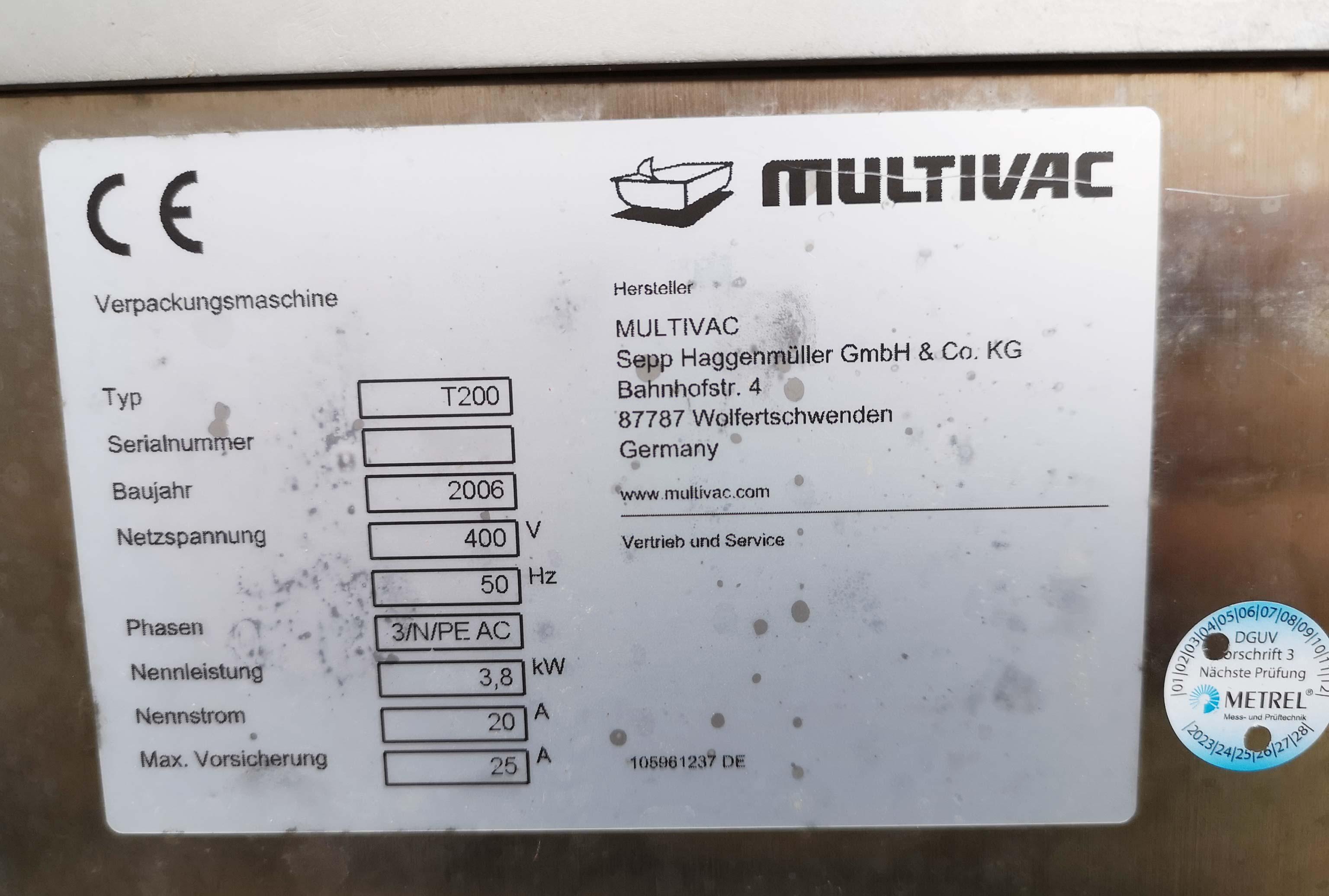 Semi-Automatic Tray Sealer Multivac T200 - Thumbnail 3