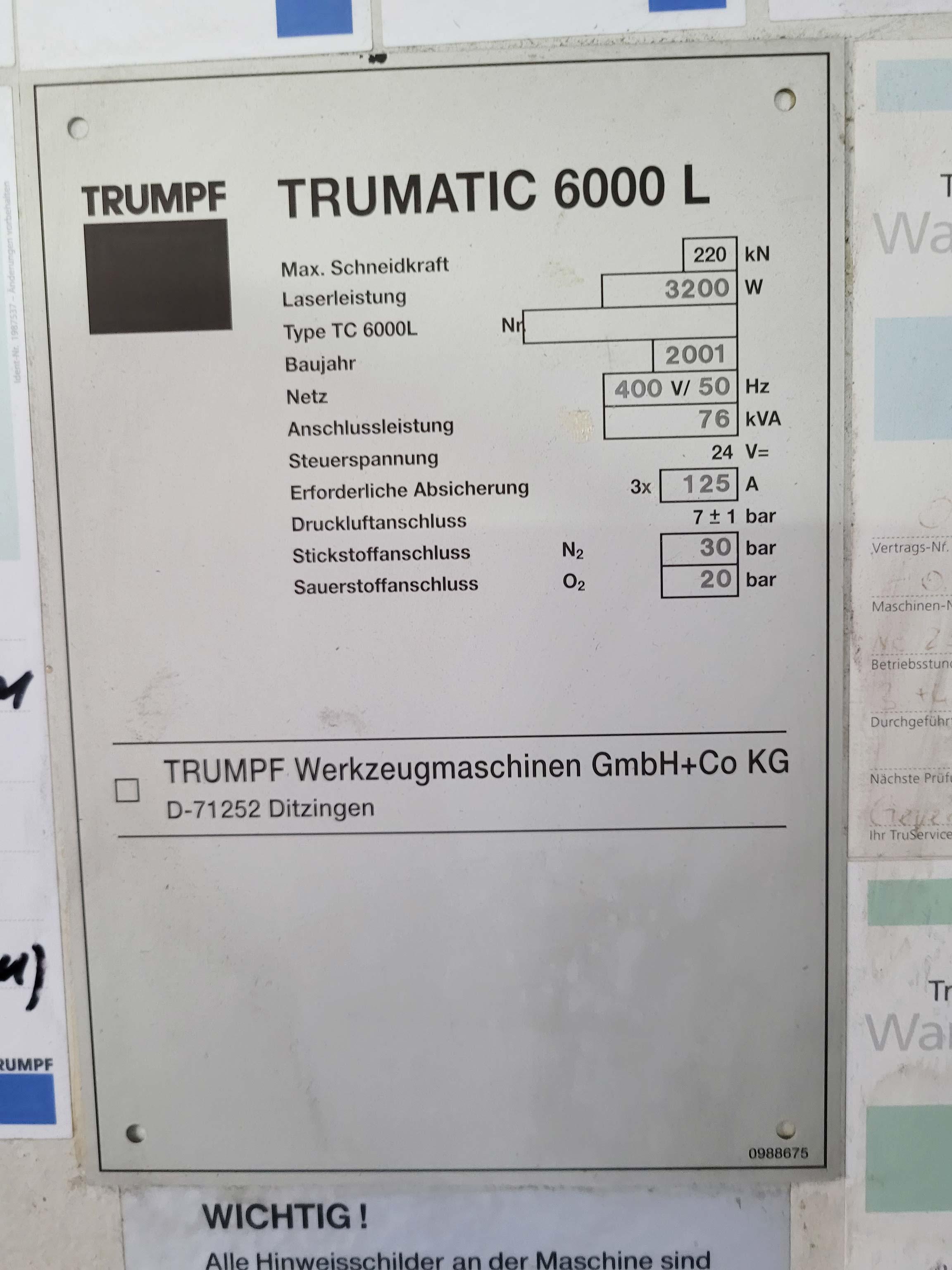 Punch Laser Machine Trumpf TRUMATIC 6000L - Thumbnail 6
