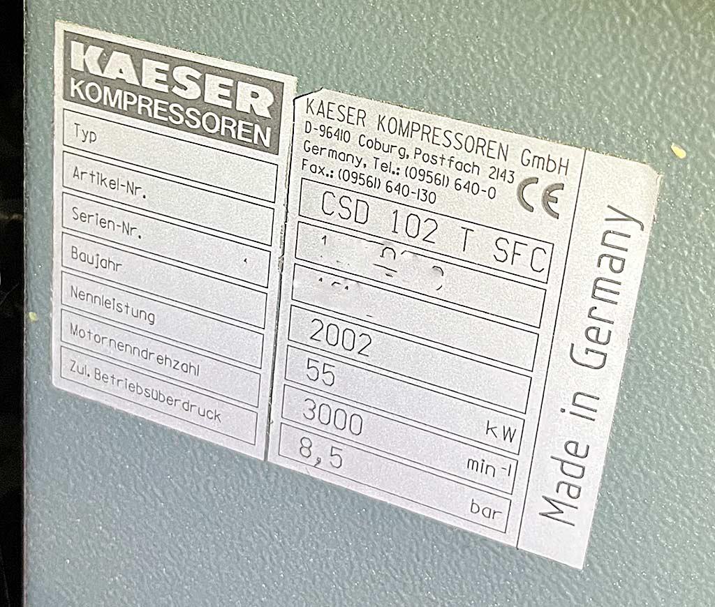 Kaeser CSD 102 T SFC/BS 61 - Thumbnail 4