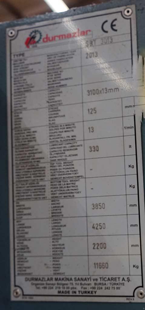 Durmazlar SBT 3013 - Thumbnail 4